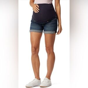Signature Levi Strauss Women’s Simply Stretch Maternity Shortie S SMALL Mid-rise